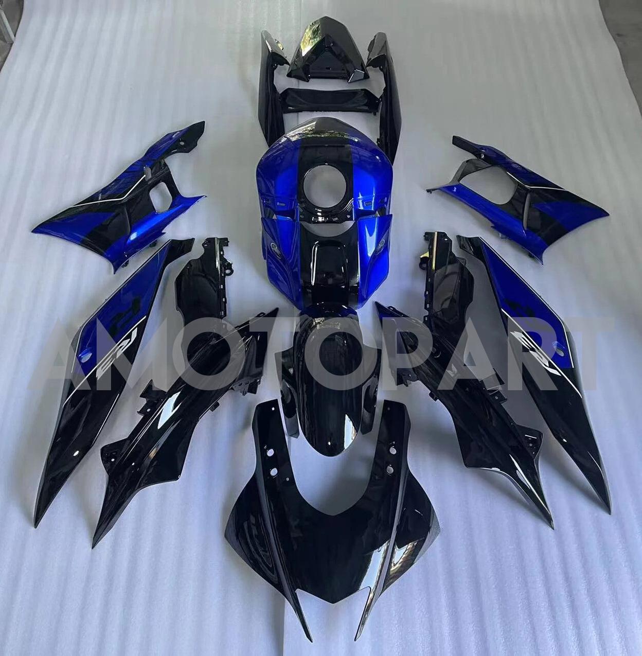 Amotopart 2022-2024 Yamaha YZF R3 R25 Black Blue Fairing Kit