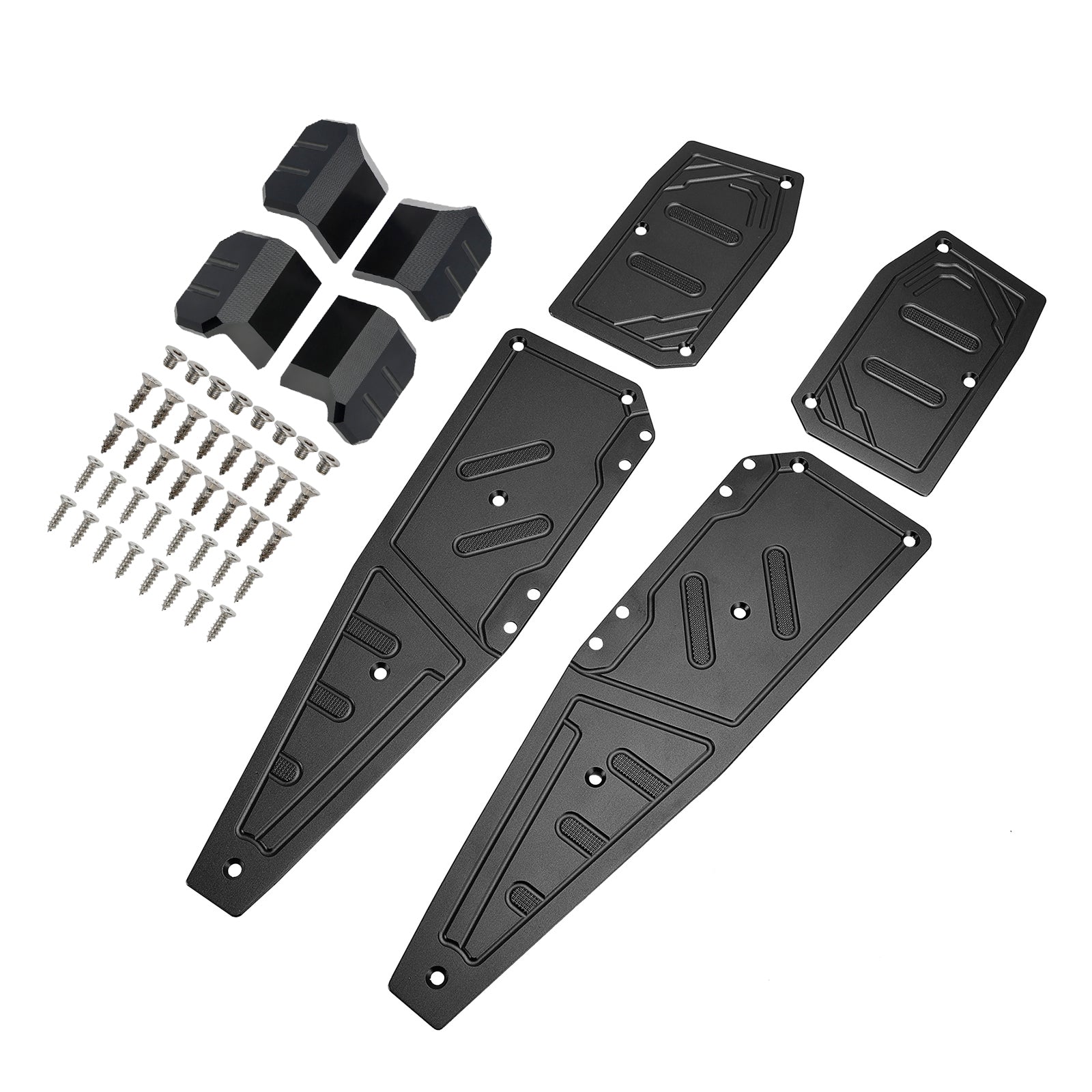 22-23 Aprilia SR GT200 SR GT125 Black Footboard Foot Rest Peg Pedal Plate