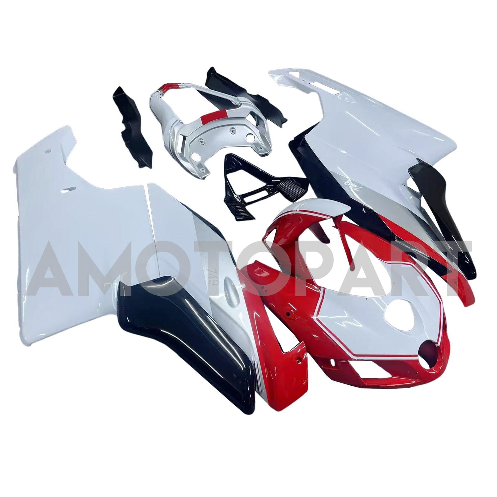 Amotopart 2005-2006 Ducati 999/749 Red White Black Fairing Kit