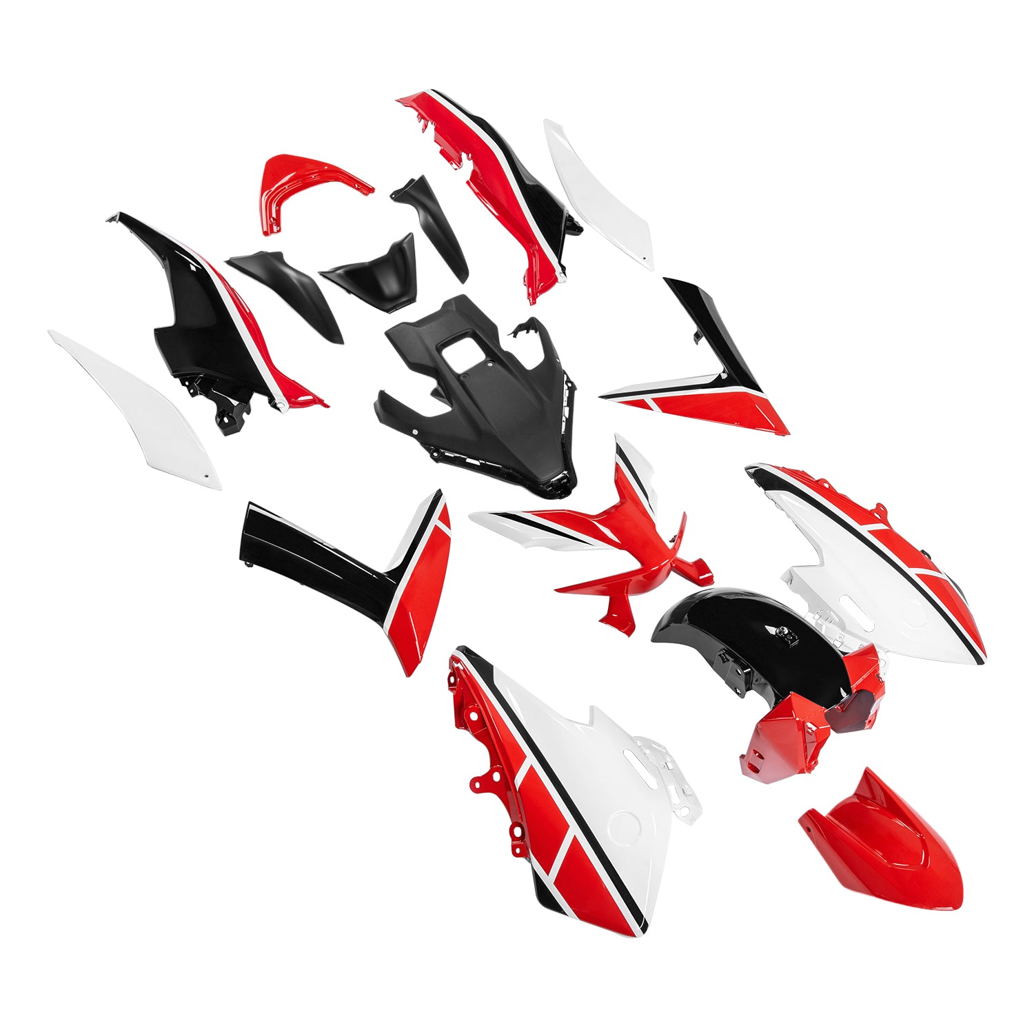 Amotopart 2023-2024 Yamaha T-MAX 560 Black Red White Fairing Kit