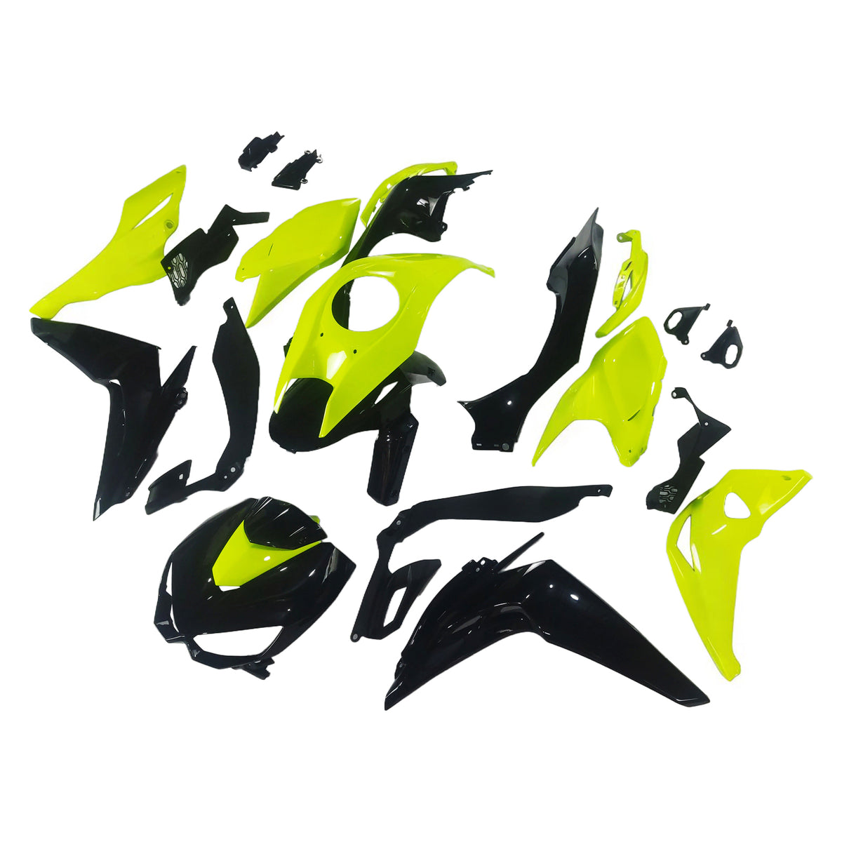 Amotopart 2014-2017 Kawasaki Z1000 Black Yellow Fairing Kit