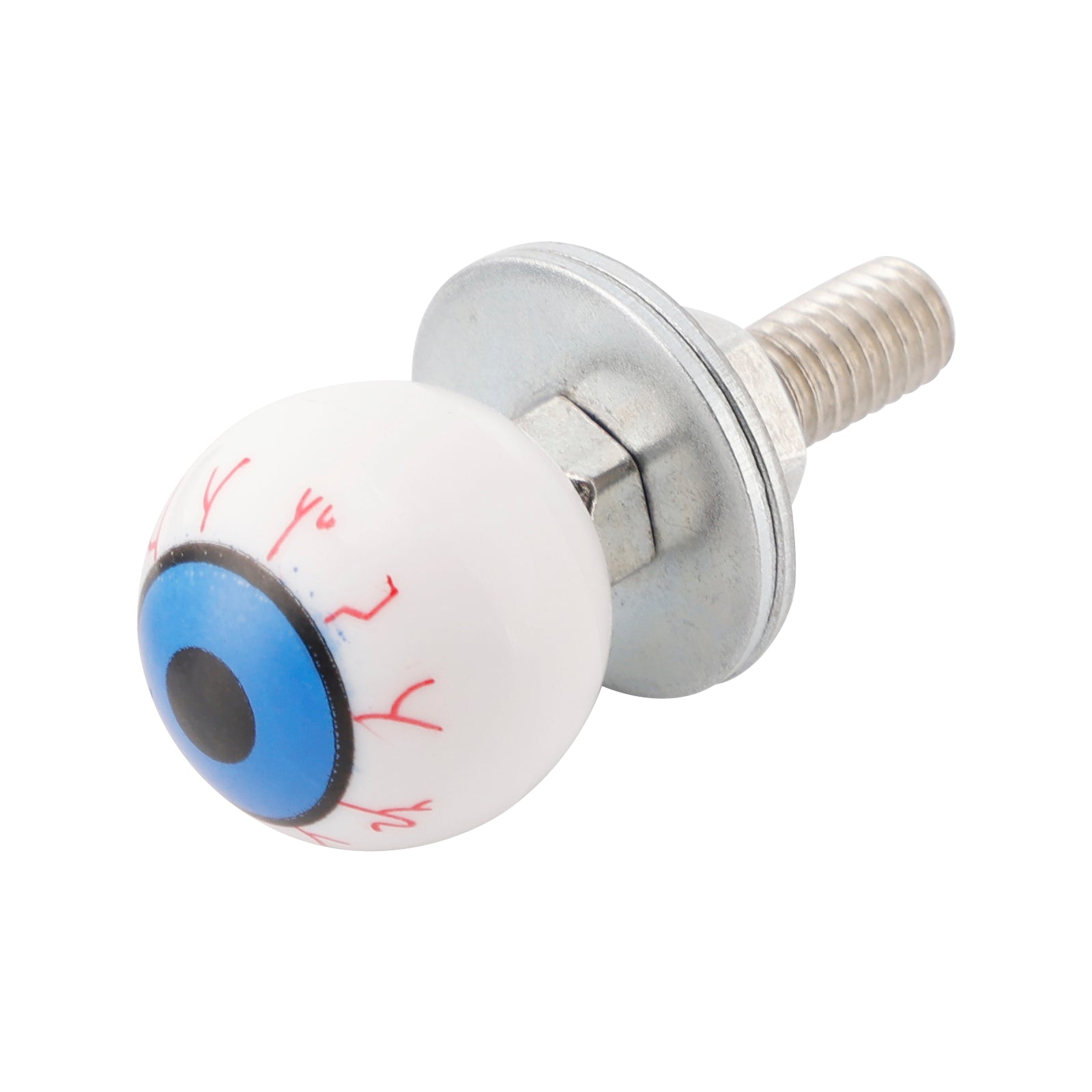 2x Motorcycle Bike Plastic Eyeball License Plate Bolt On Screw On Frame Nut