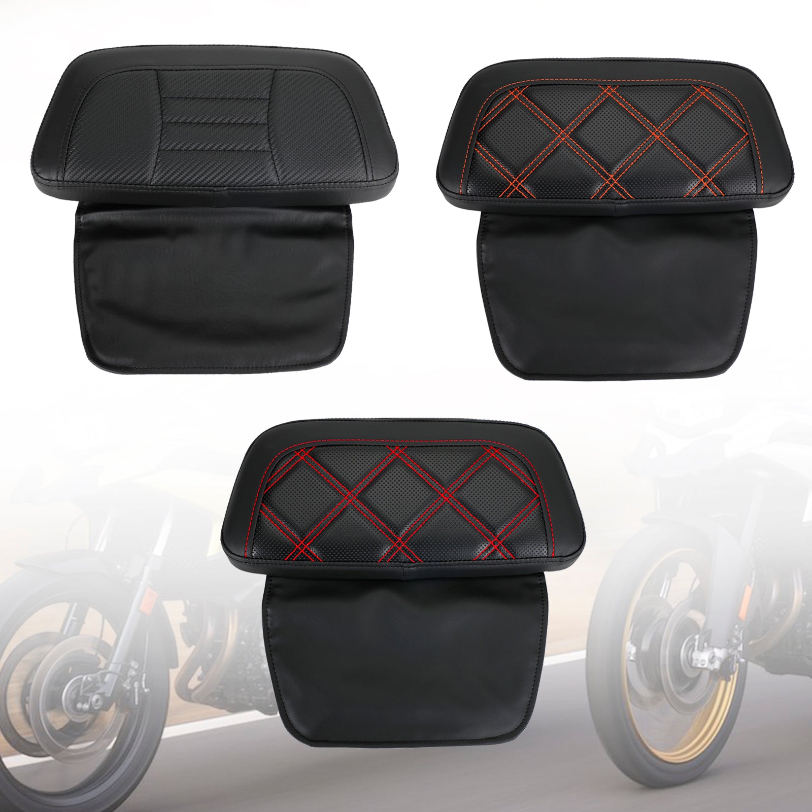 Chopped Pack Trunk Backrest Pad fit for Tour Pack Touring FL Road Glide 2014-Up