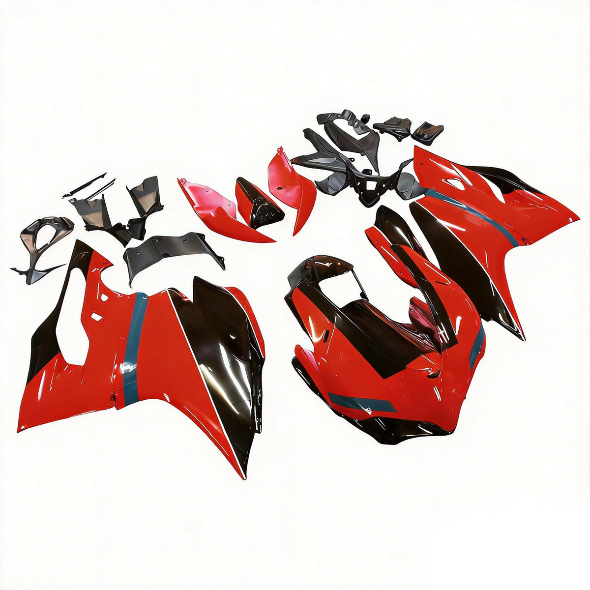 Kit de carenagem Amotopart 2015-2020 Ducati 959 vermelho preto