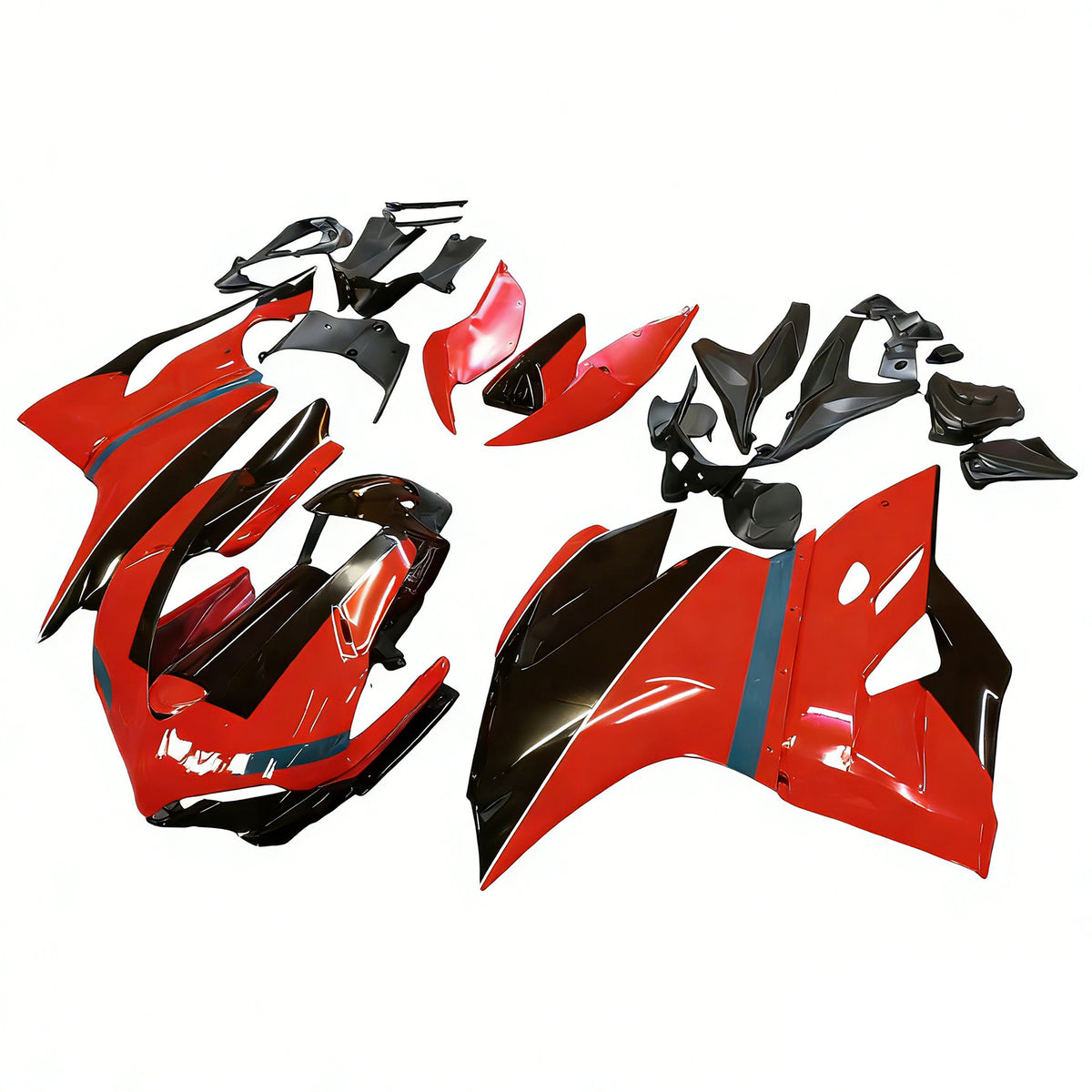 Kit de carenagem Amotopart 2015-2020 Ducati 959 vermelho preto