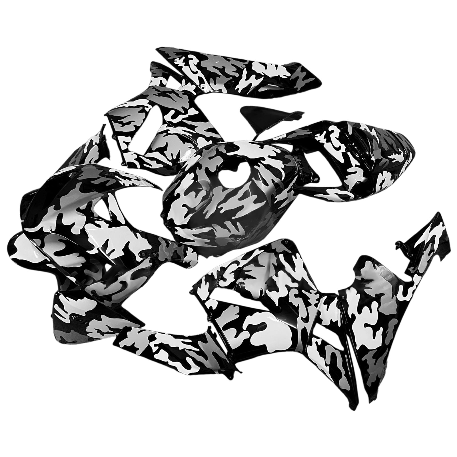 Amotopart 2005-2006 Honda CBR600RR Black White Grey Grey Faxing Kit