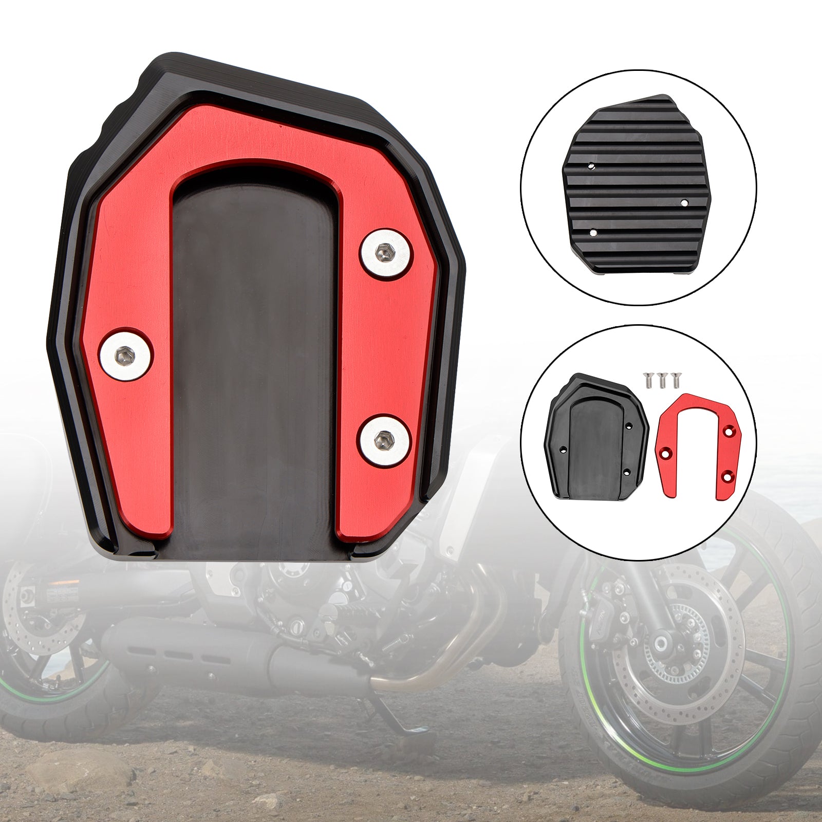 Almohadilla de placa ampliada con soporte para Kawasaki Vulcan S 650 VN650 2015-2021