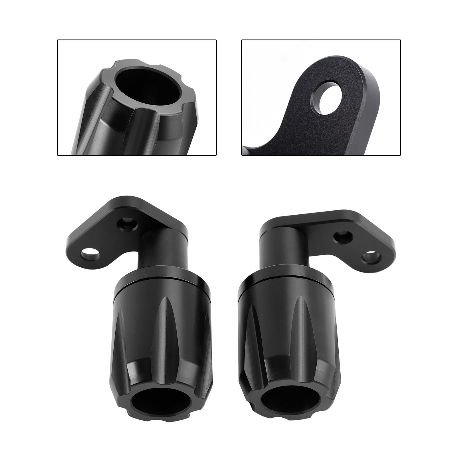 2024-2025 KAWASAKI ZX-6R ZX 6R CNC ANTI-CRASH FRAME SLIDERS Beschermer zwart