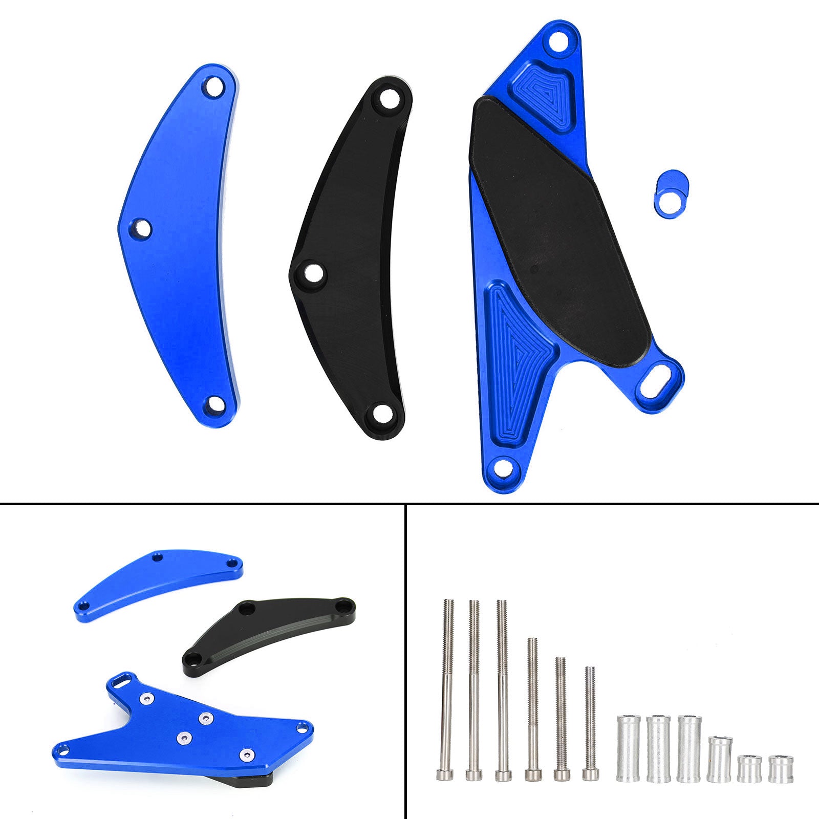 Suzuki 06-11 GSXR600 750 Motorcycle Engine Case Stator Cover Guard Slider Silver