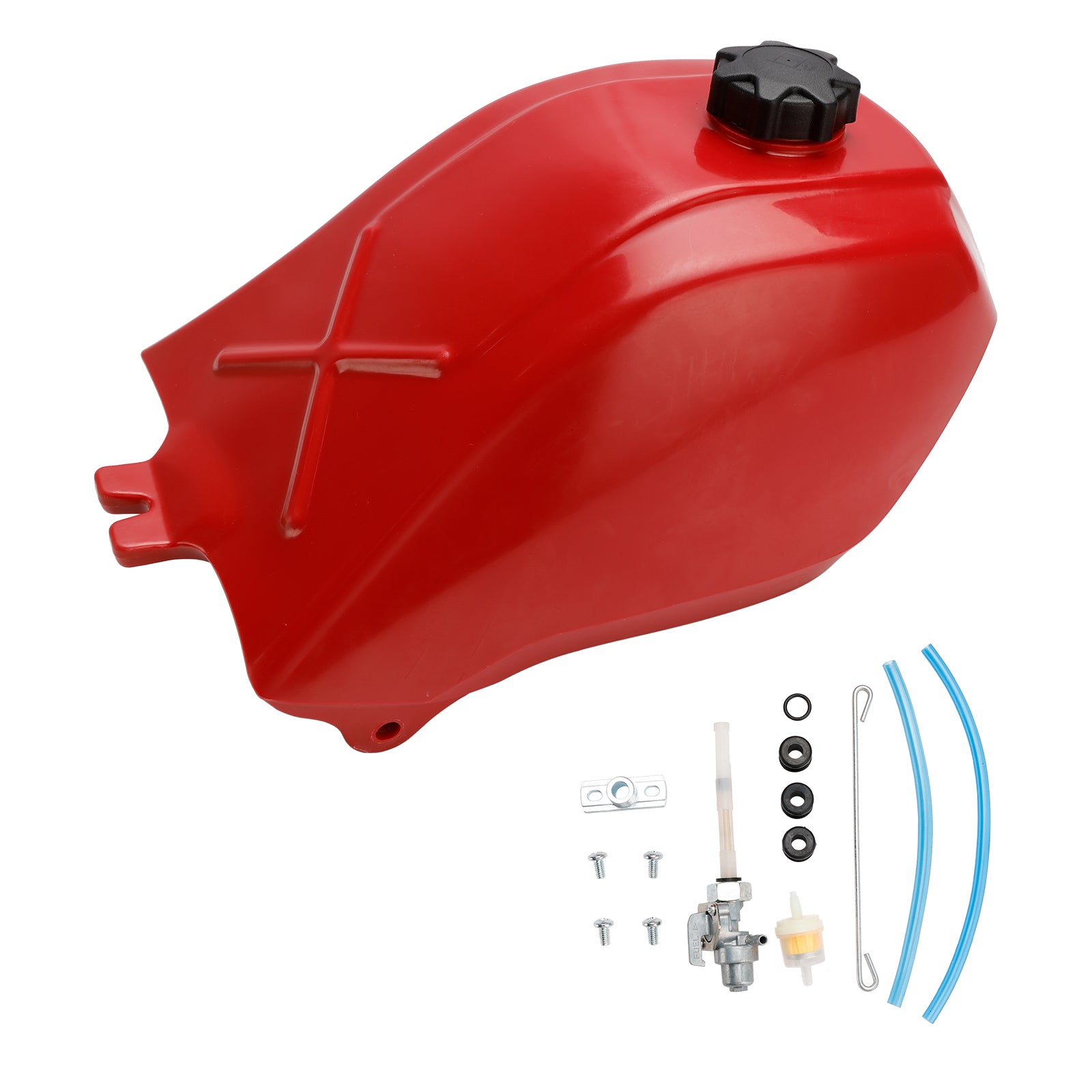 1985-1987 Honda ATC250ES Big Red 250 NY gasbrændstoftank m/hætte Petcock