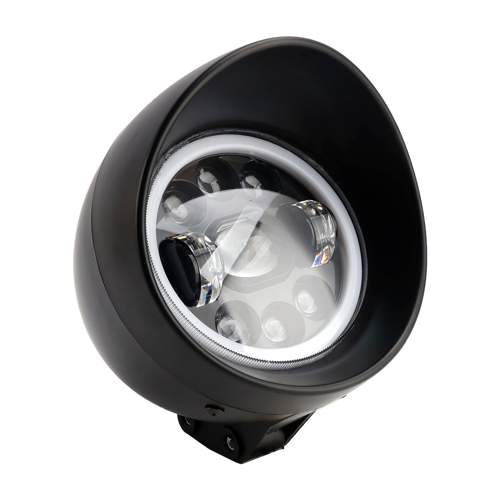 Motorrad Universal Chrom 5.75" Scheinwerferlampe Spotlight 9-Glühbirnen