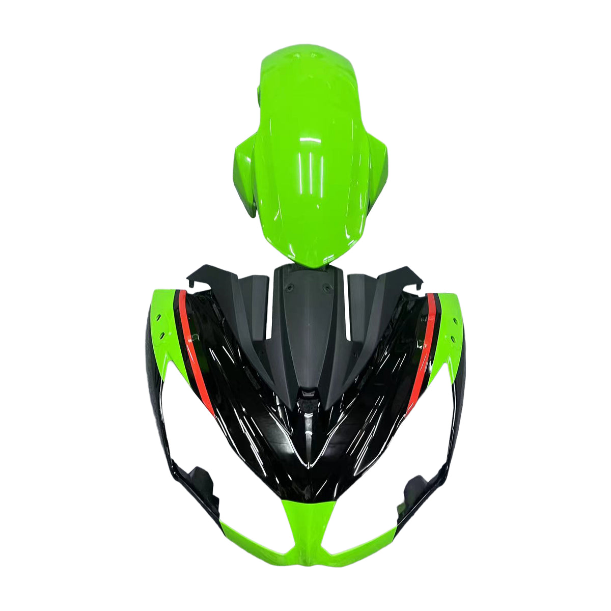 Amotopart 2012-2016 Kawasaki ER-6F Ninja 650 Black White Green Fairing Kit