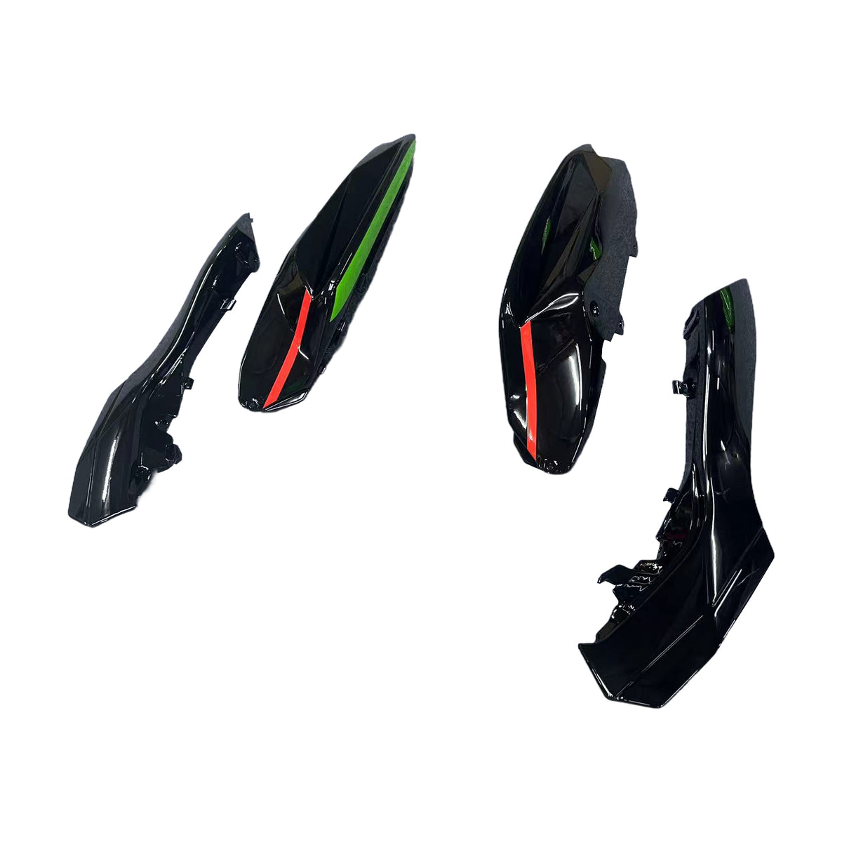Amotopart 2012-2016 Kawasaki ER-6F Ninja 650 Black White Green Fairing Kit