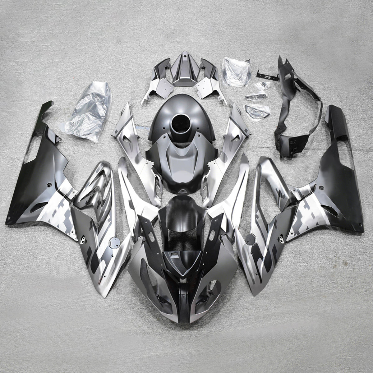 Amotopart 2017-2018 BMW S1000RR Silver Fairing Kit