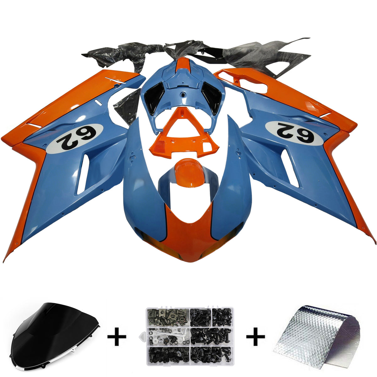 Amotopart 2007-2011 Ducati 1098 1198 848 Blue Red Fairing Kit