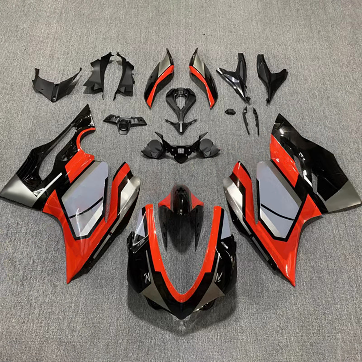 Amotopart 2015-2020 Ducati 959 オレンジ ブラック フェアリングキット