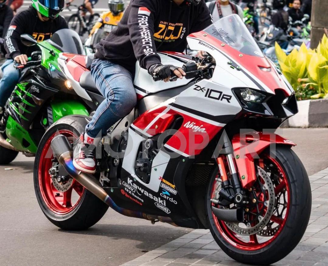 Amotopart 2021-2025 Kawasaki ZX 10RR ZX 10R Black Red White Kit