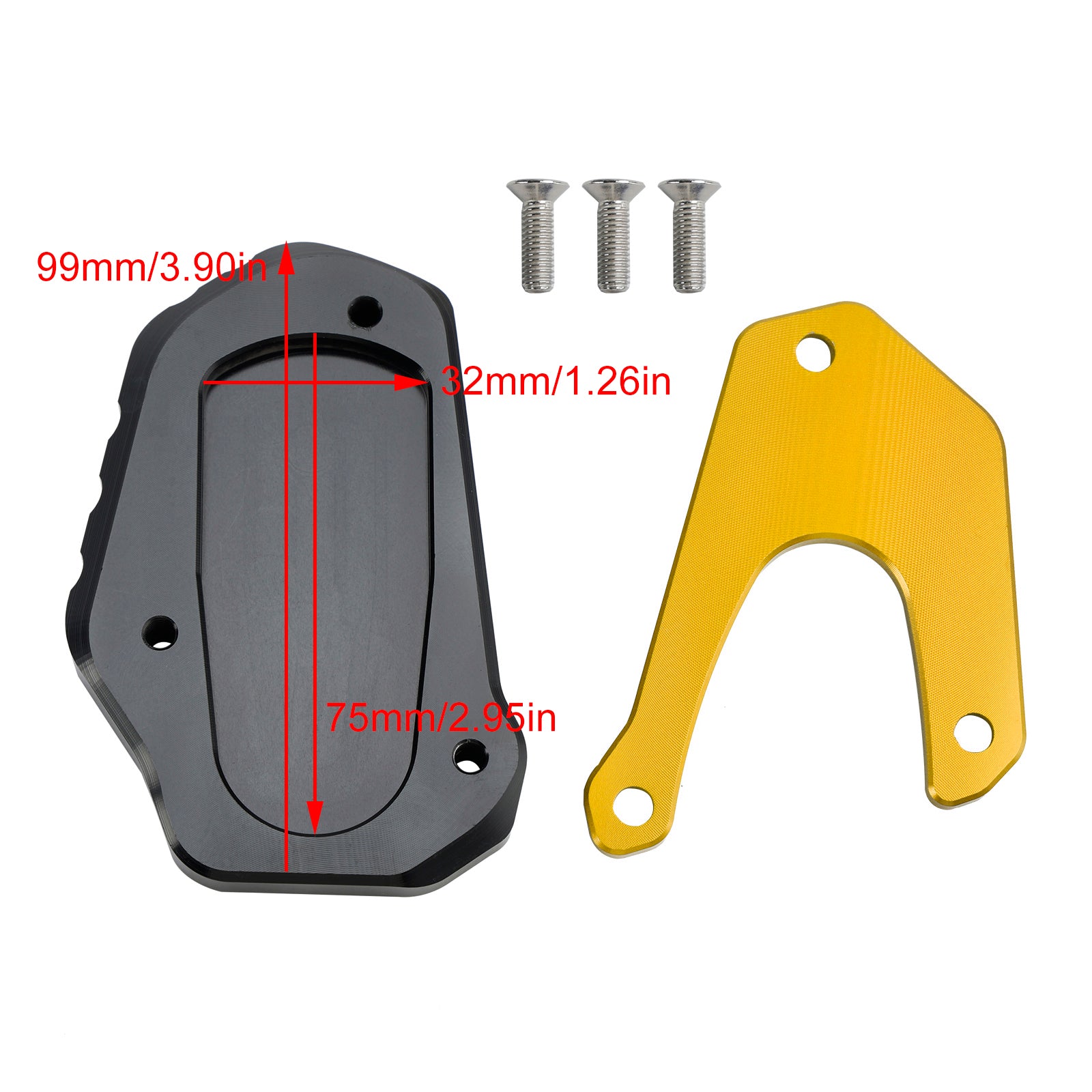 20-23 Suzuki V-Strom DL1050xt Kickstand-Vergrößerungsplattenpad