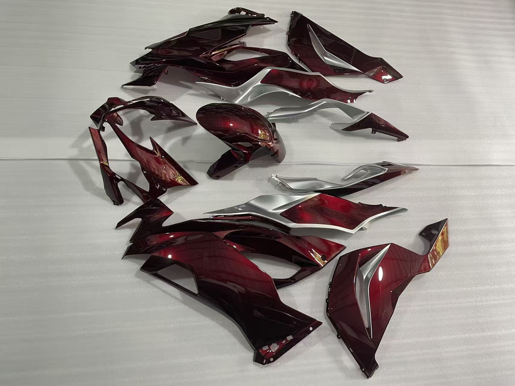Amotopart Kawasaki 2019-2023 ZX6R Gloss Dark Red Fairing Kit