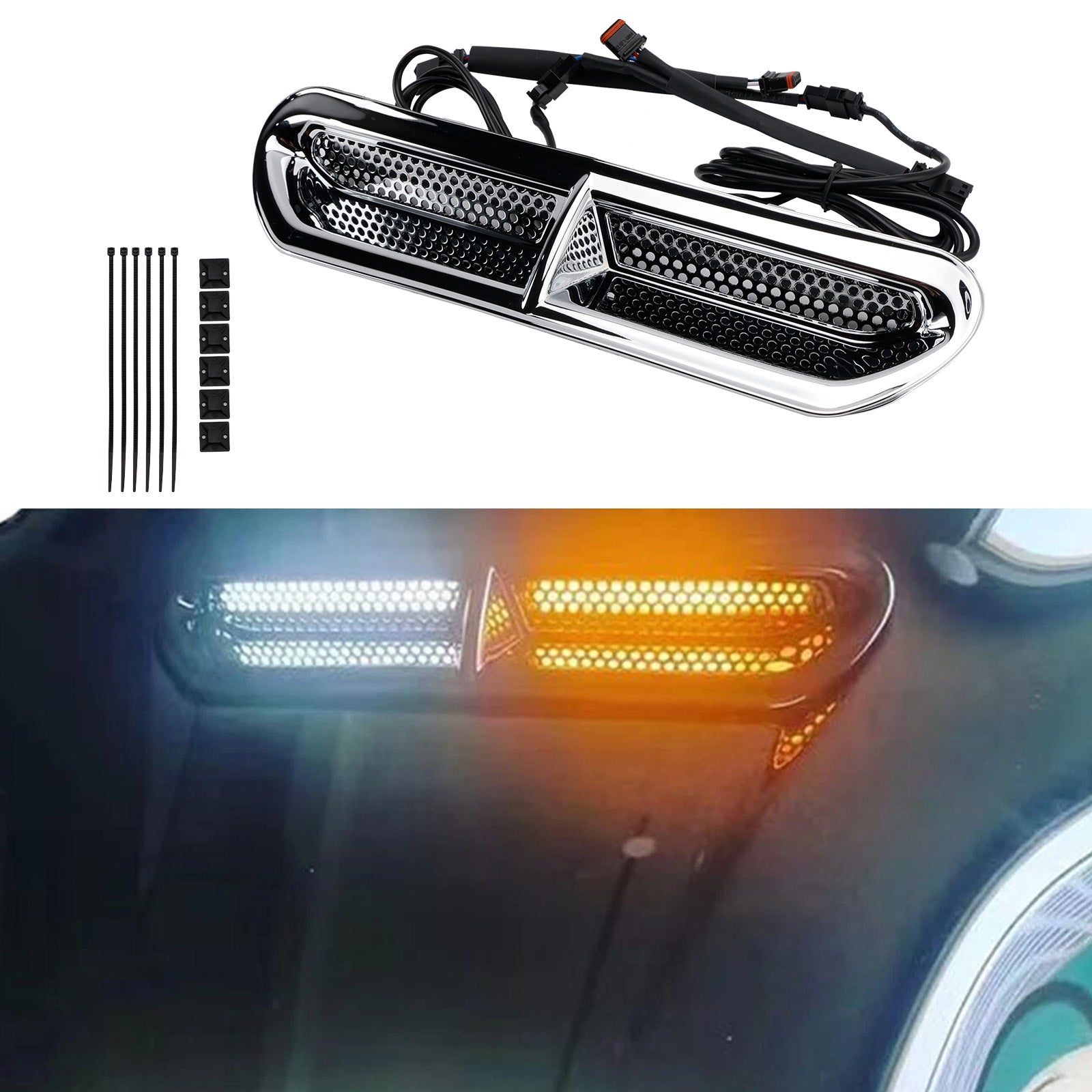 2014-2024 Touring Street Glide Front Fairing Air Vent LED Light