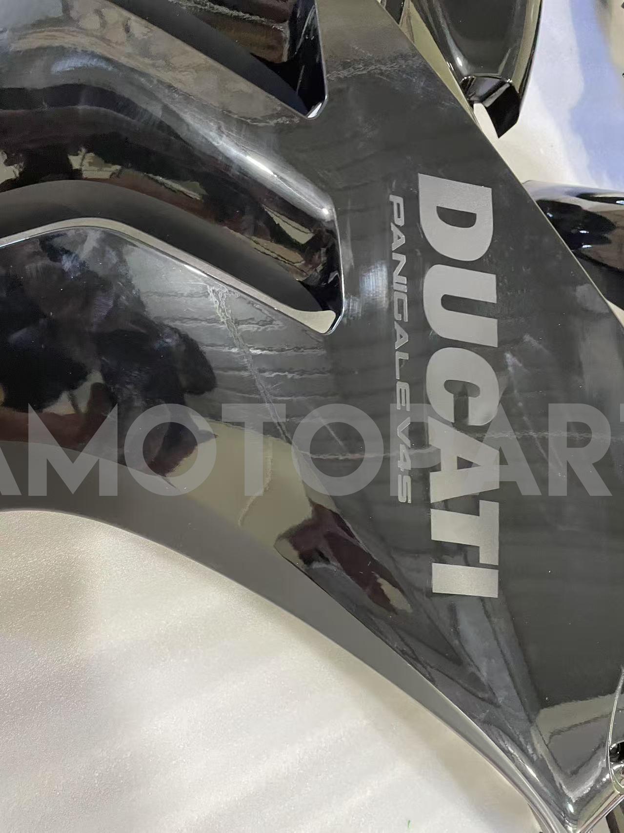 Amotopart Ducati 22-24 Panigale V4 V4S Glossy Black Fairing Kit
