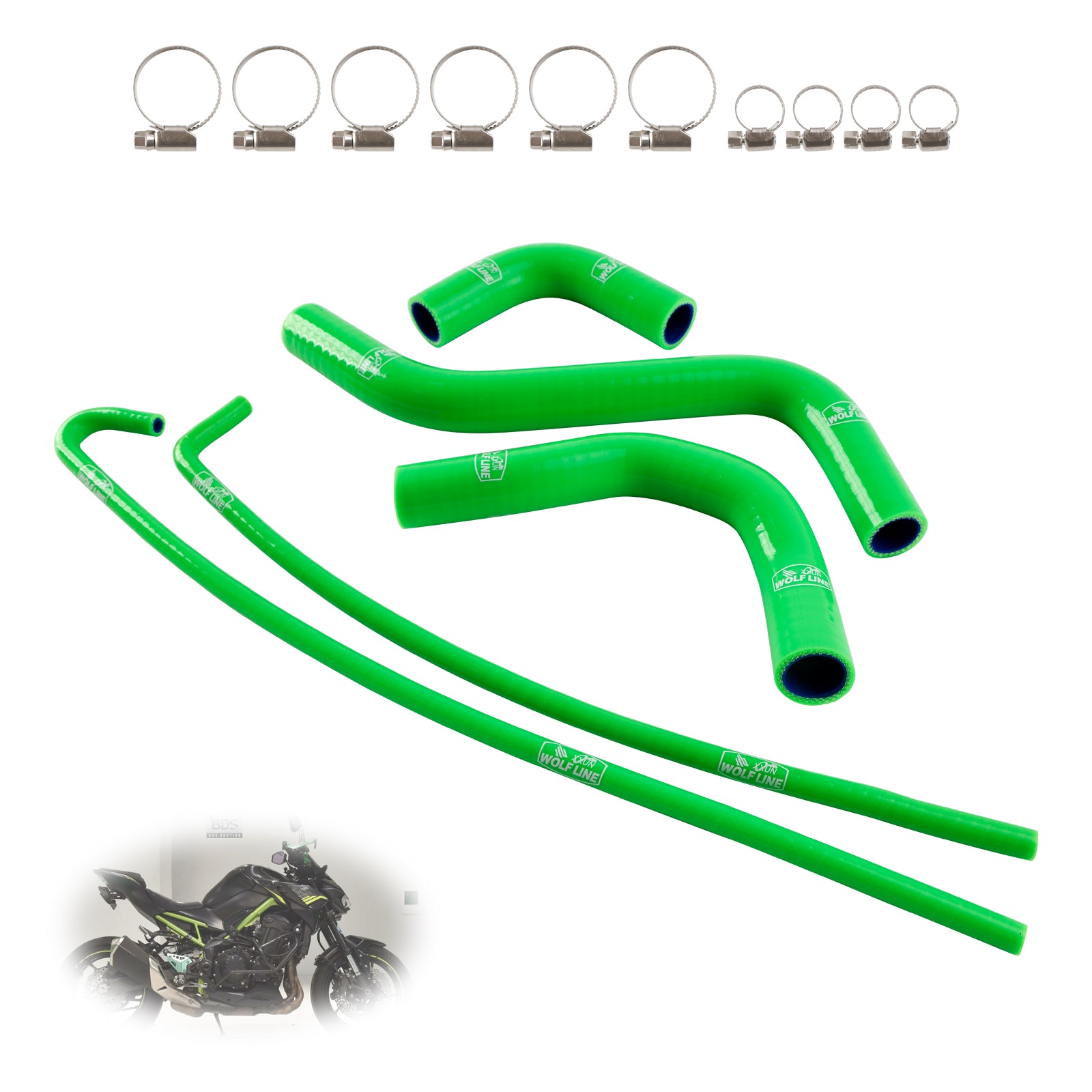 17-24 Kawasaki Z900 & 17-25 Z900RS Silicone Radiator coolant Hose kit