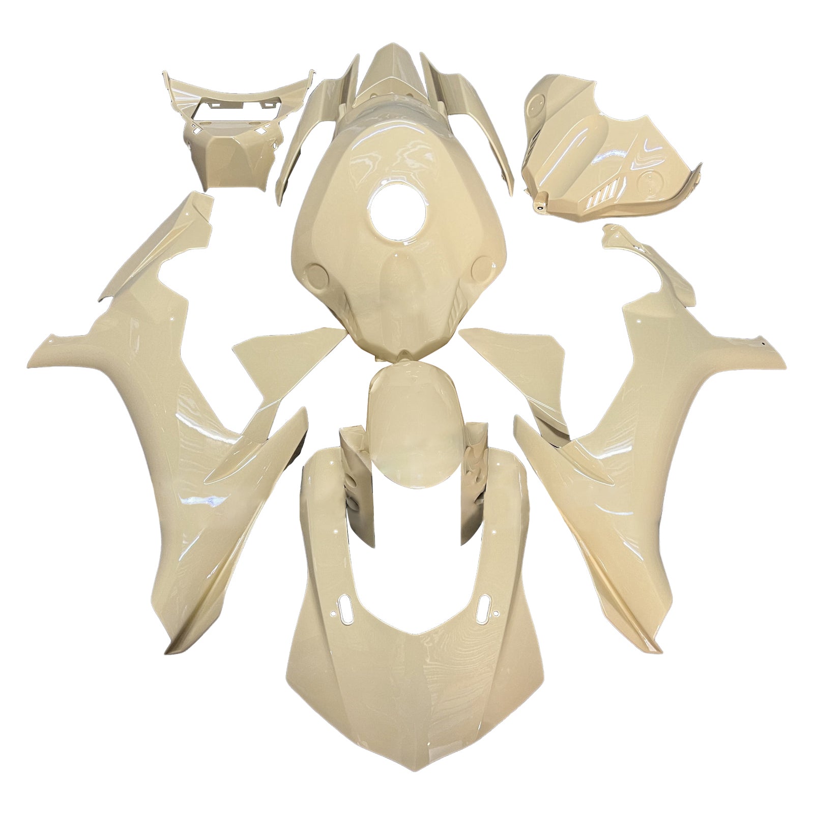 Amotopart 2015-2019 Yamaha YZF-R1 Light Yellow Fairing Kit