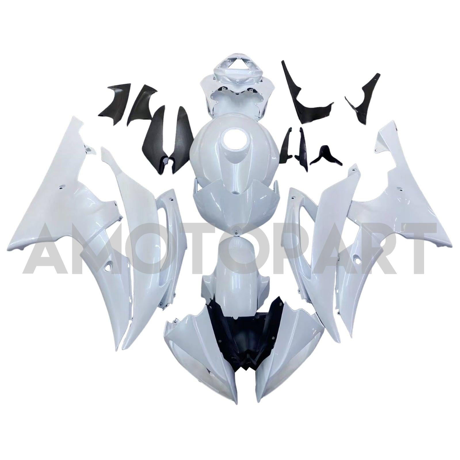 Amotopart 2008-2016 Yamaha Yzf 600 R6 Perle White Fairring Kit