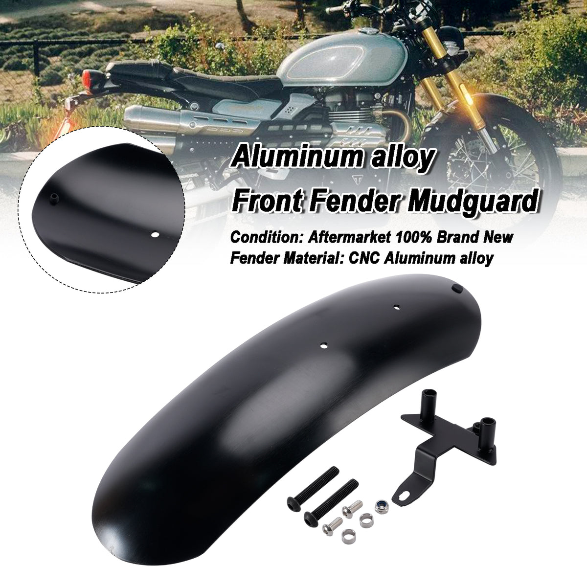 2026-2027 Street Scrambler 900 Extended Aluminum alloy Front Mudguard