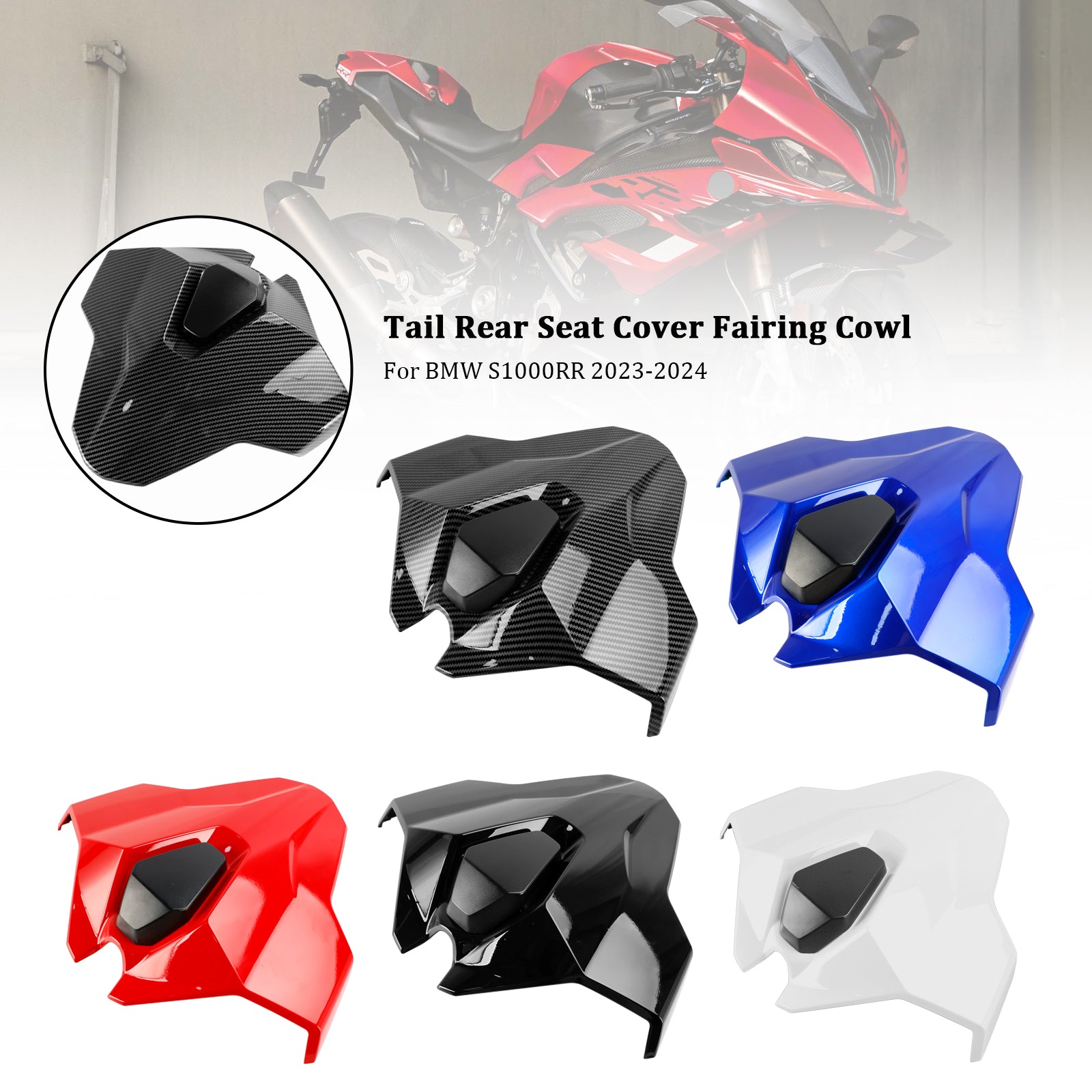 23-24 BMW S1000RR Svans baksäte Cover Fairing Cowl