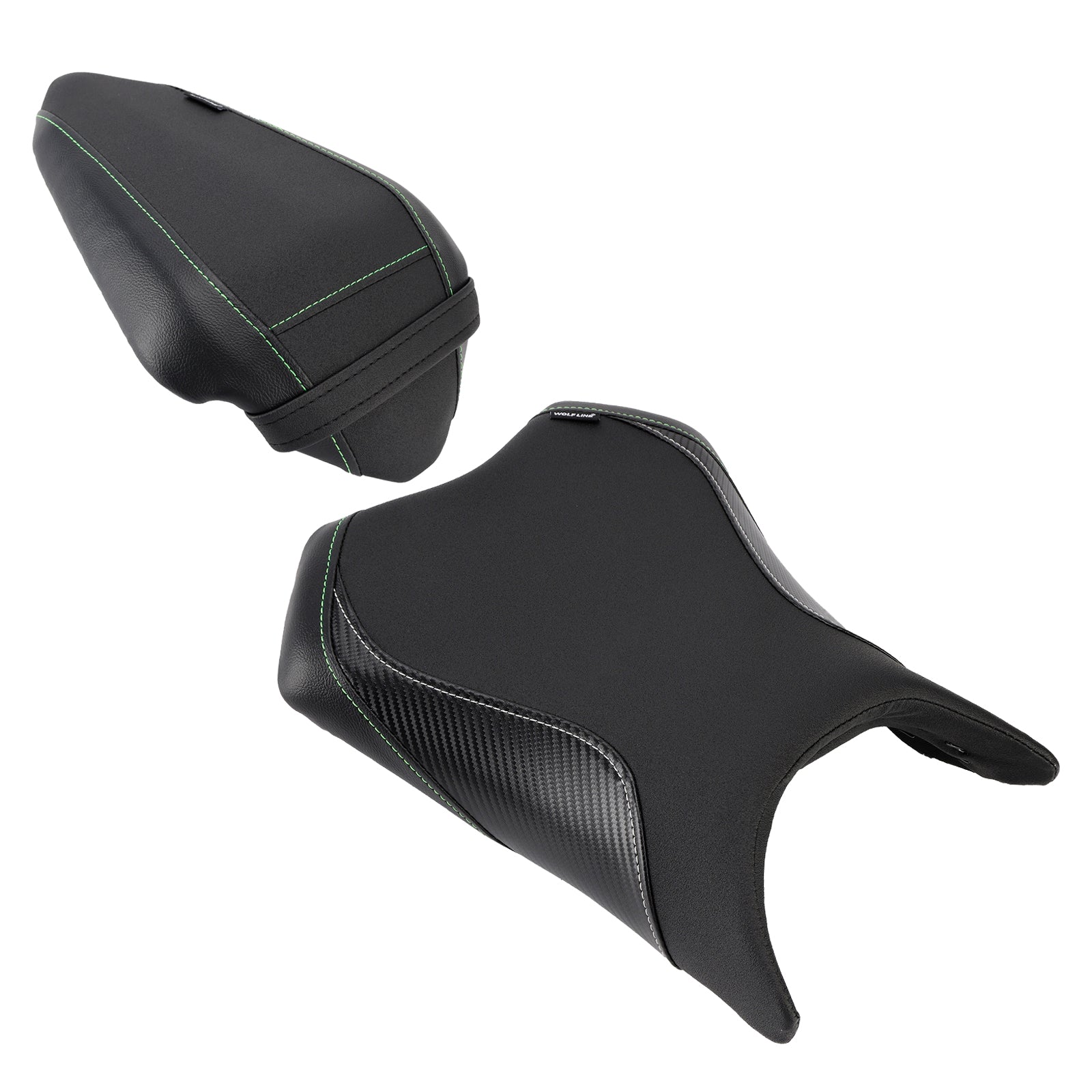 24-25 Kawasaki Ninja 500 Z500 Front&ROhr-Raider-Beifahrerkissen-Set Schwarz1