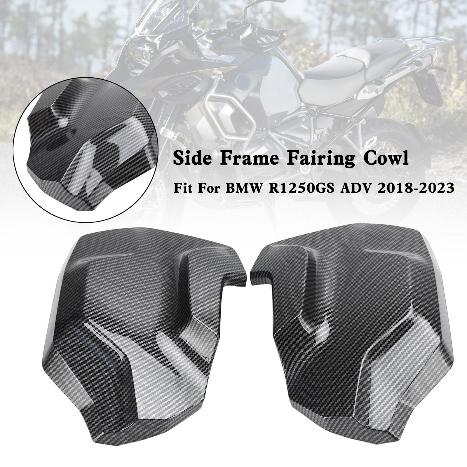 18-23 BMW R1250GS Adv Boczna ramka Fairing Fairing Cowl Strażnik pokrywa chłodnicy