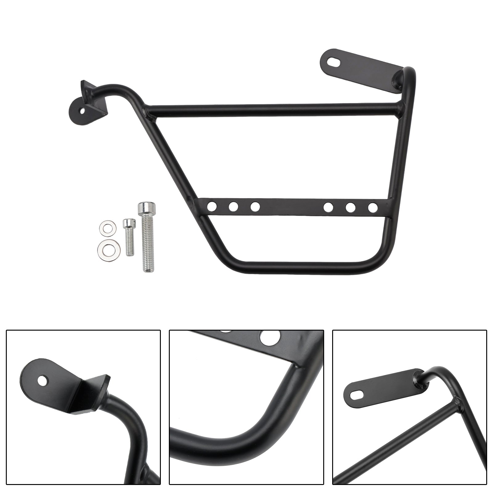 21-24 Guzzi V7 750Cc Luggage Rack Side Saddle Bag Mount Bracket Black Left