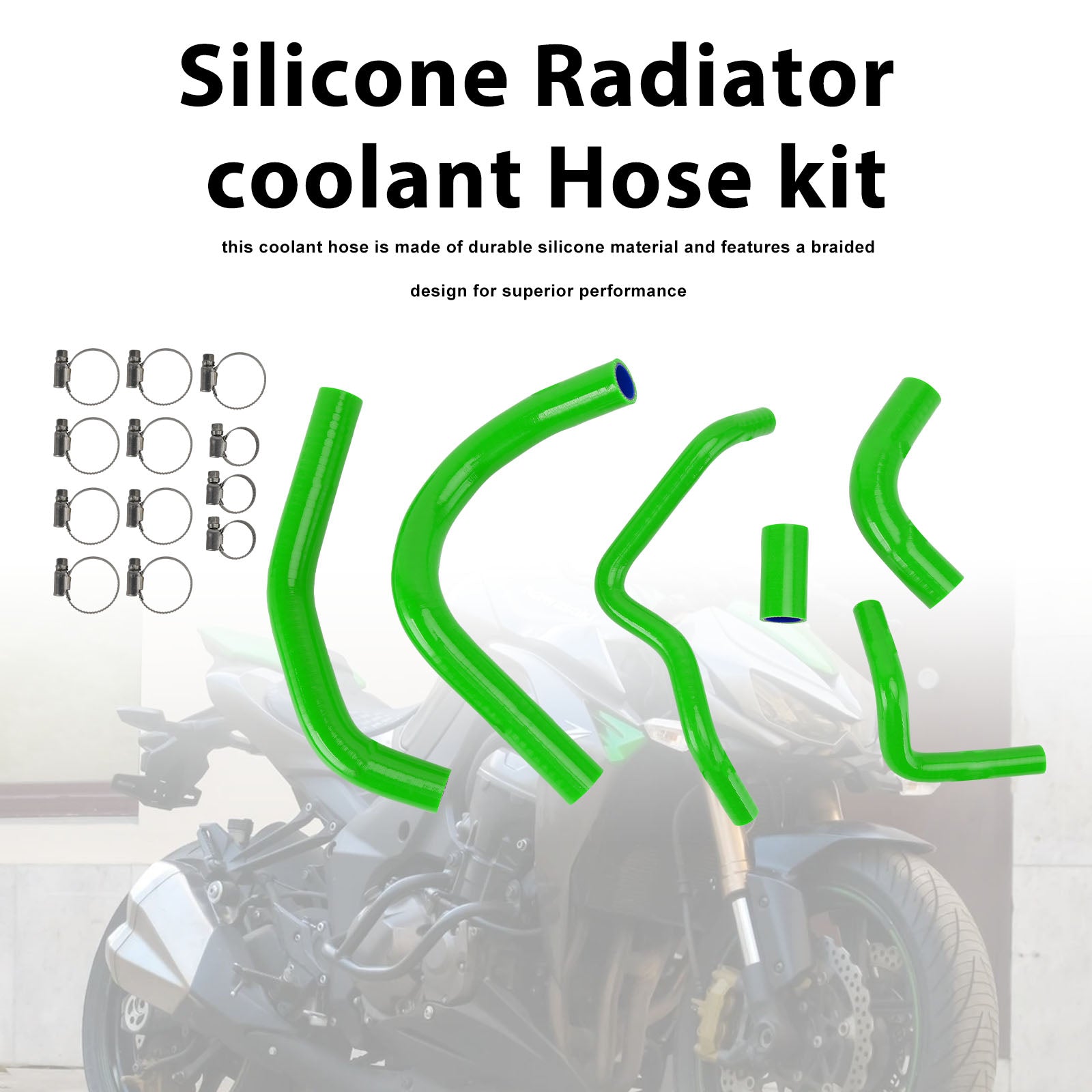 Kawasaki Z1000 Z1000SX Z1100 Silicone Radiator coolant Hose kit