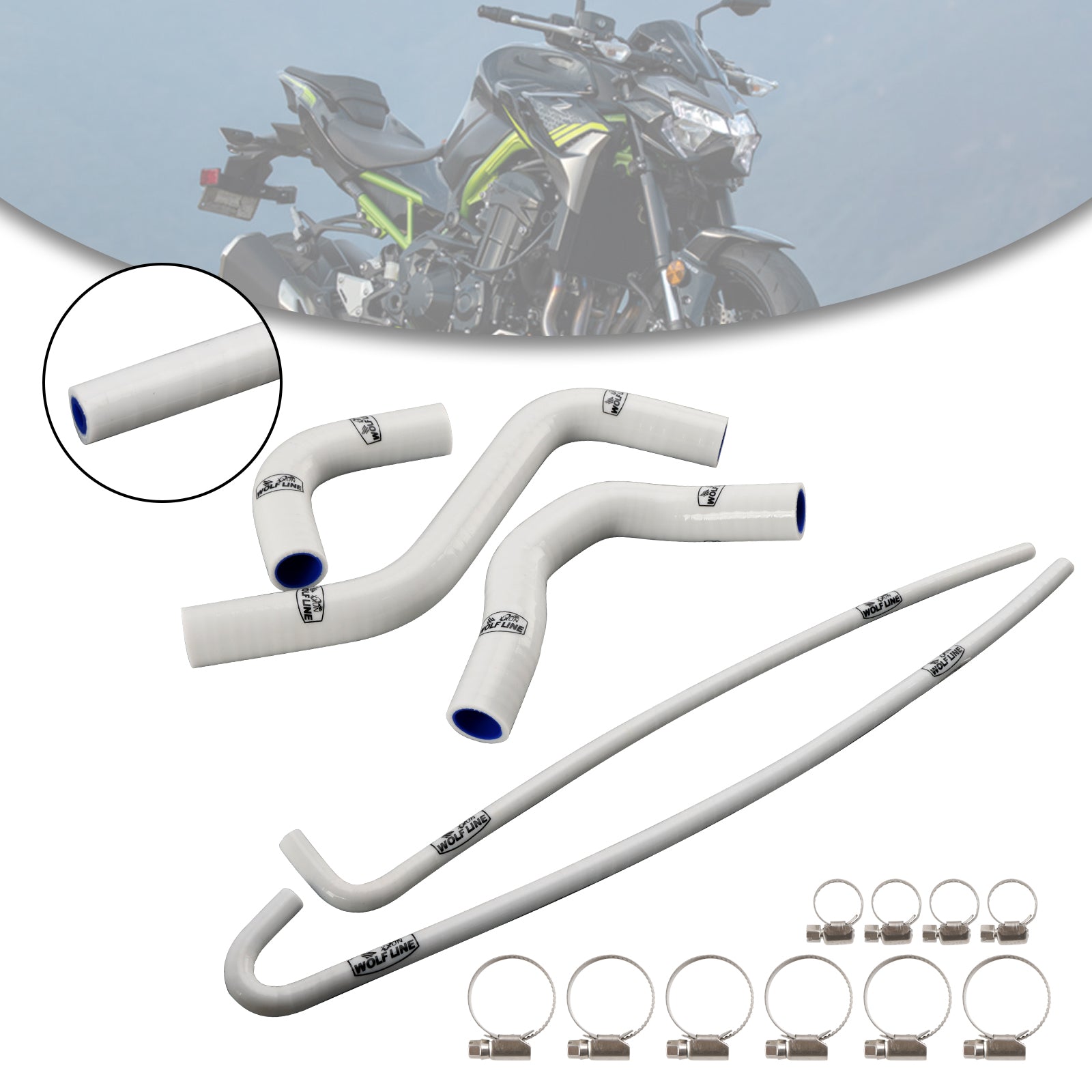 17-24 Kawasaki Z900 & 17-25 Z900RS Silicone Radiator coolant Hose kit