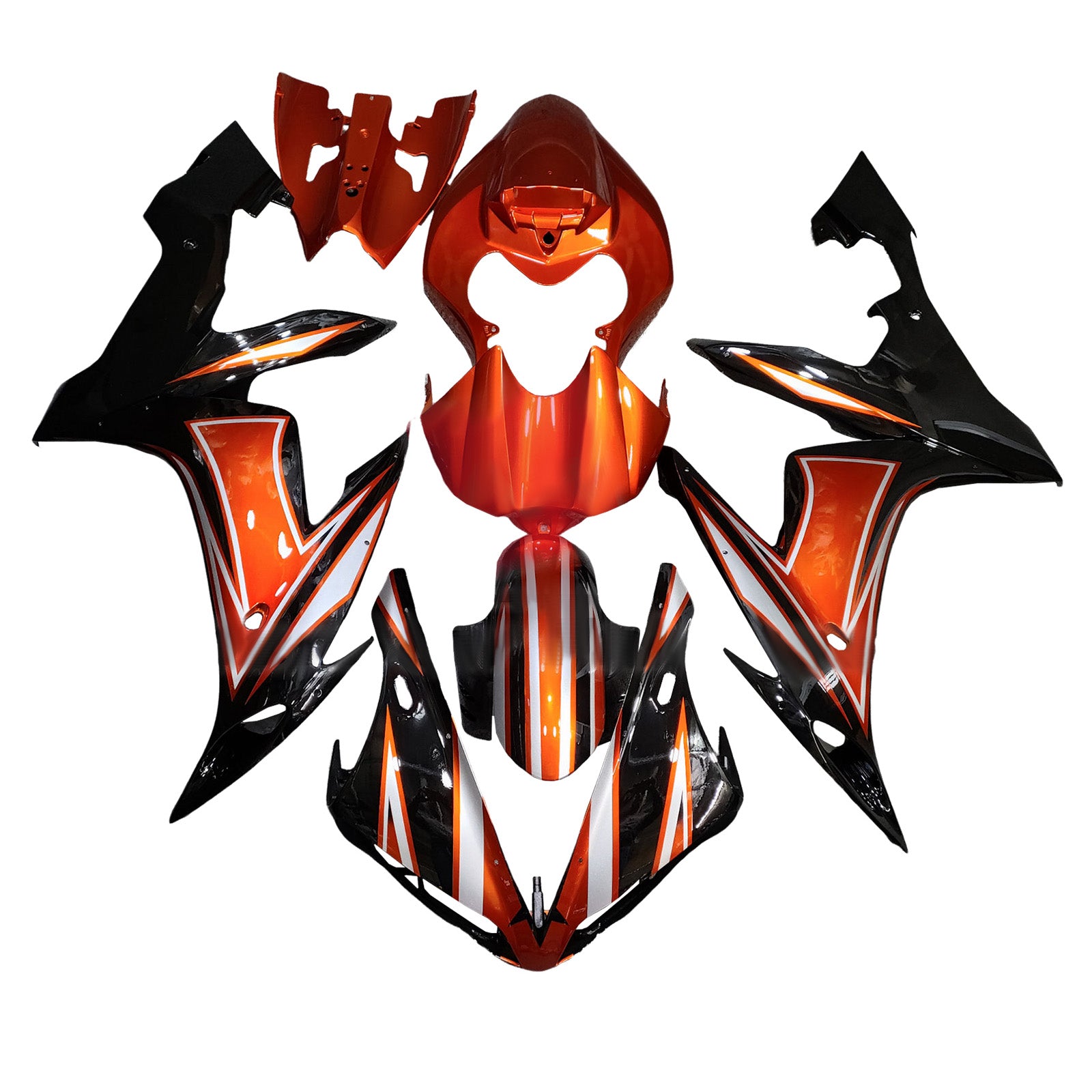 Amotopart 2004-2006 Yamaha YZF-R1 Orange Black Fairing Kit