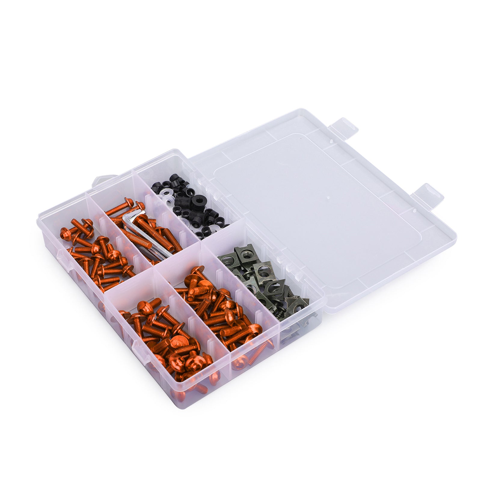 177pcs Motorfiets Sportbike voorruiten kuipbouten kit Orange Fastener -schroeven