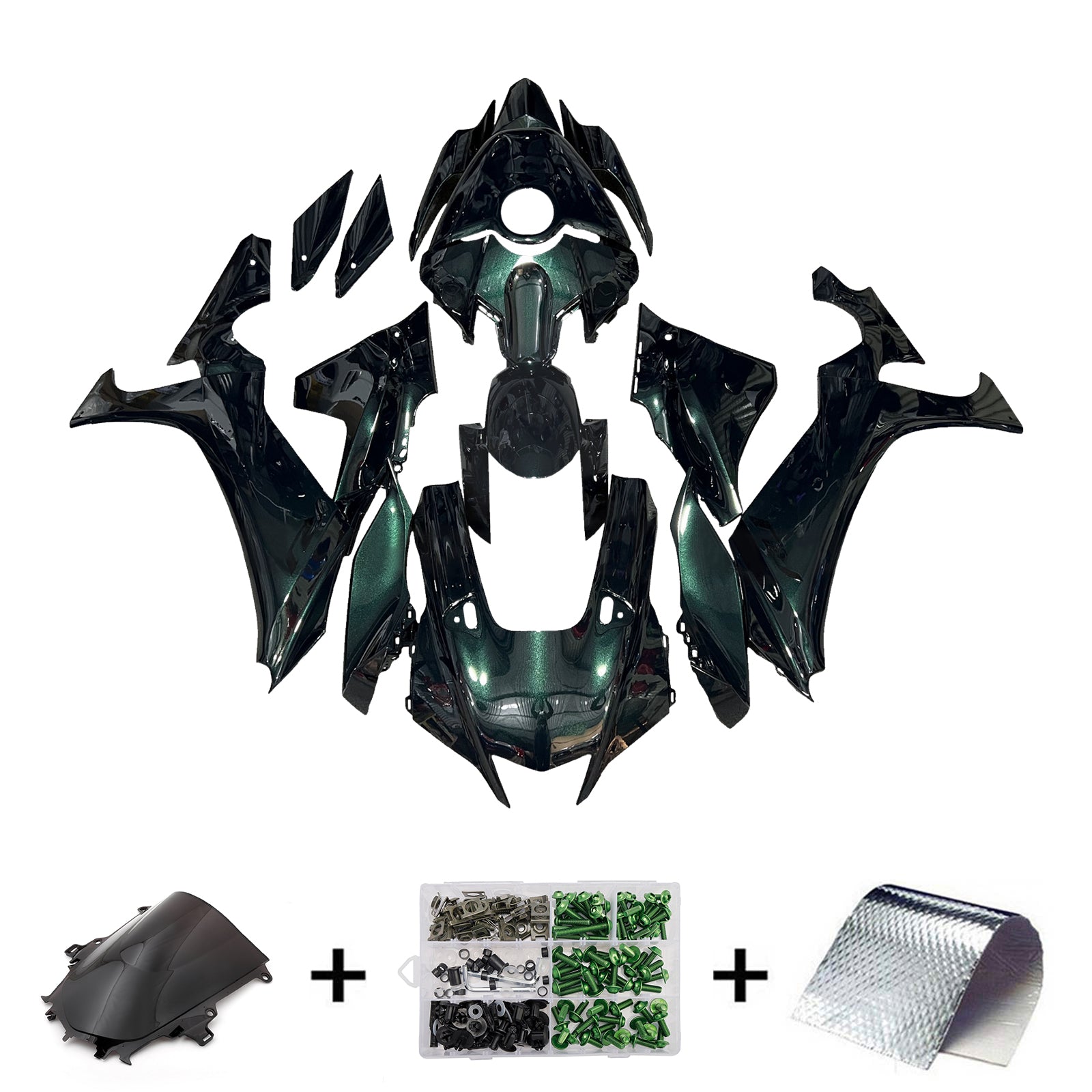 Amotopart 2020-2025 Yamaha YZF-R1 Dark Green Fairing Kit