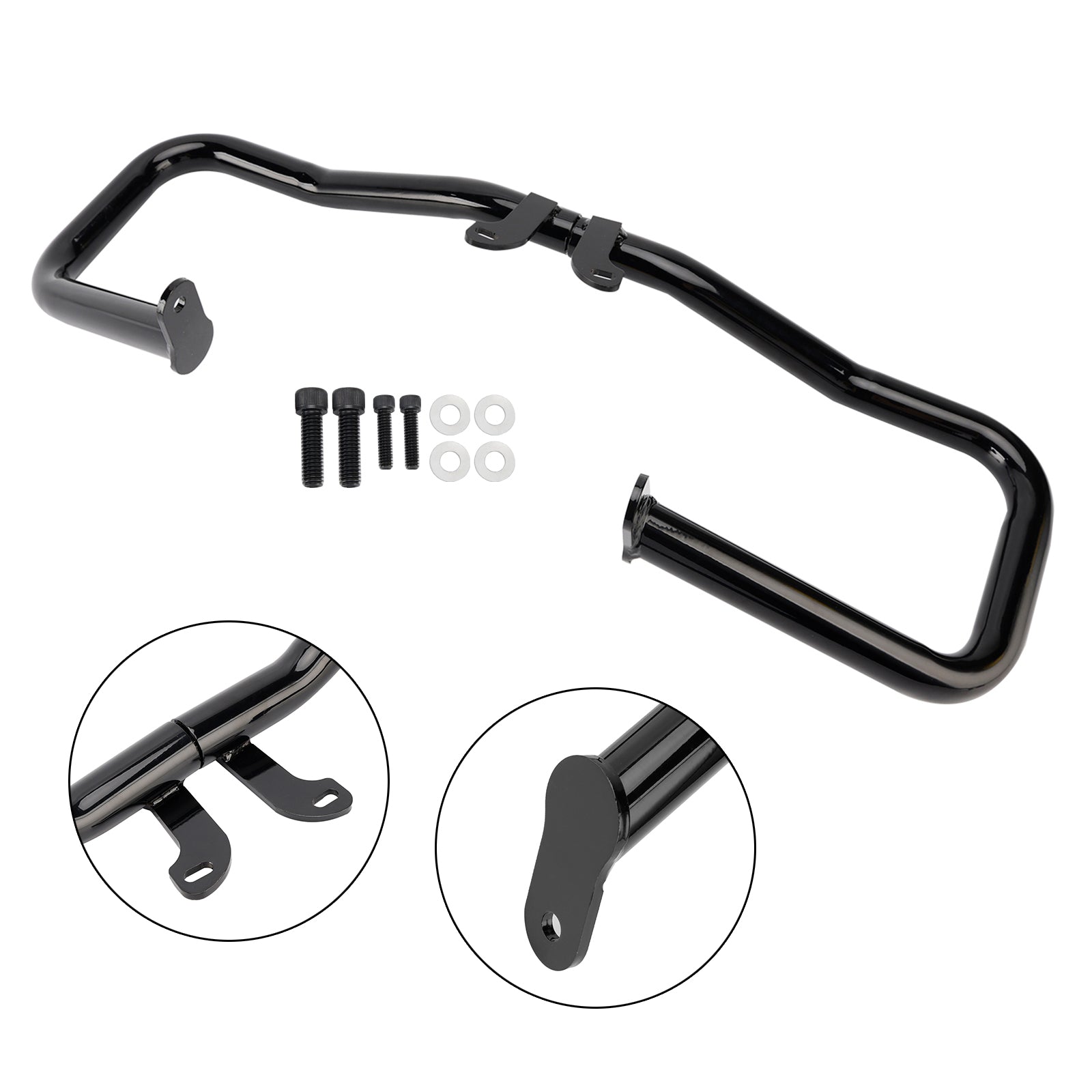 14+ Harley Touring Road King Motor Guard Frame Anti-Crash-Stoßstangeschutz Schwarz