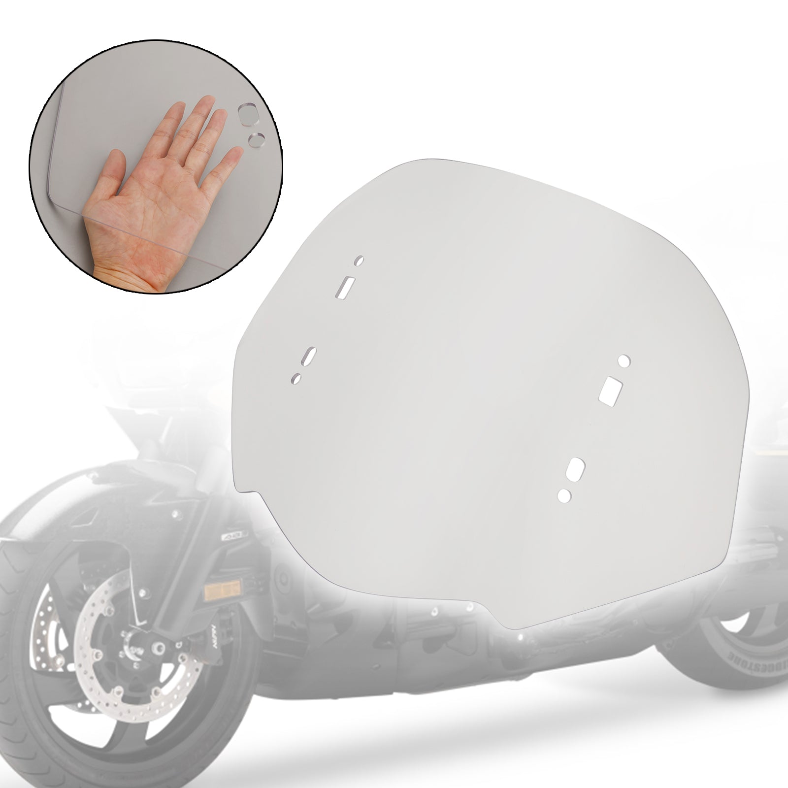 15" Motorrad Windschutzscheibe Windschutz fit für HONDA Gold Wing GL1800 2018-2023