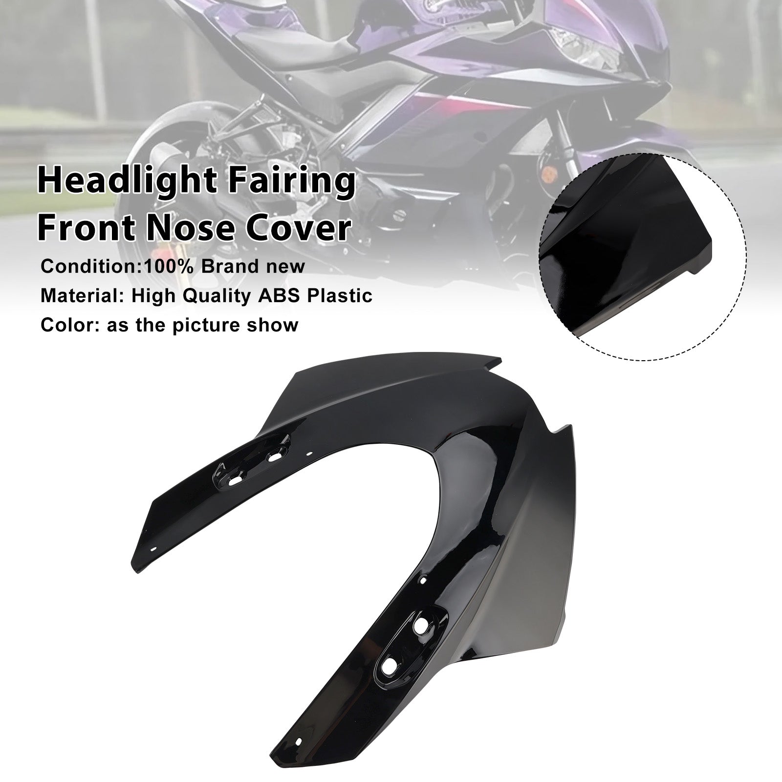 2025-2026 Yamaha YZF-R3 R25 Headlight Fairing Front Nose Cover