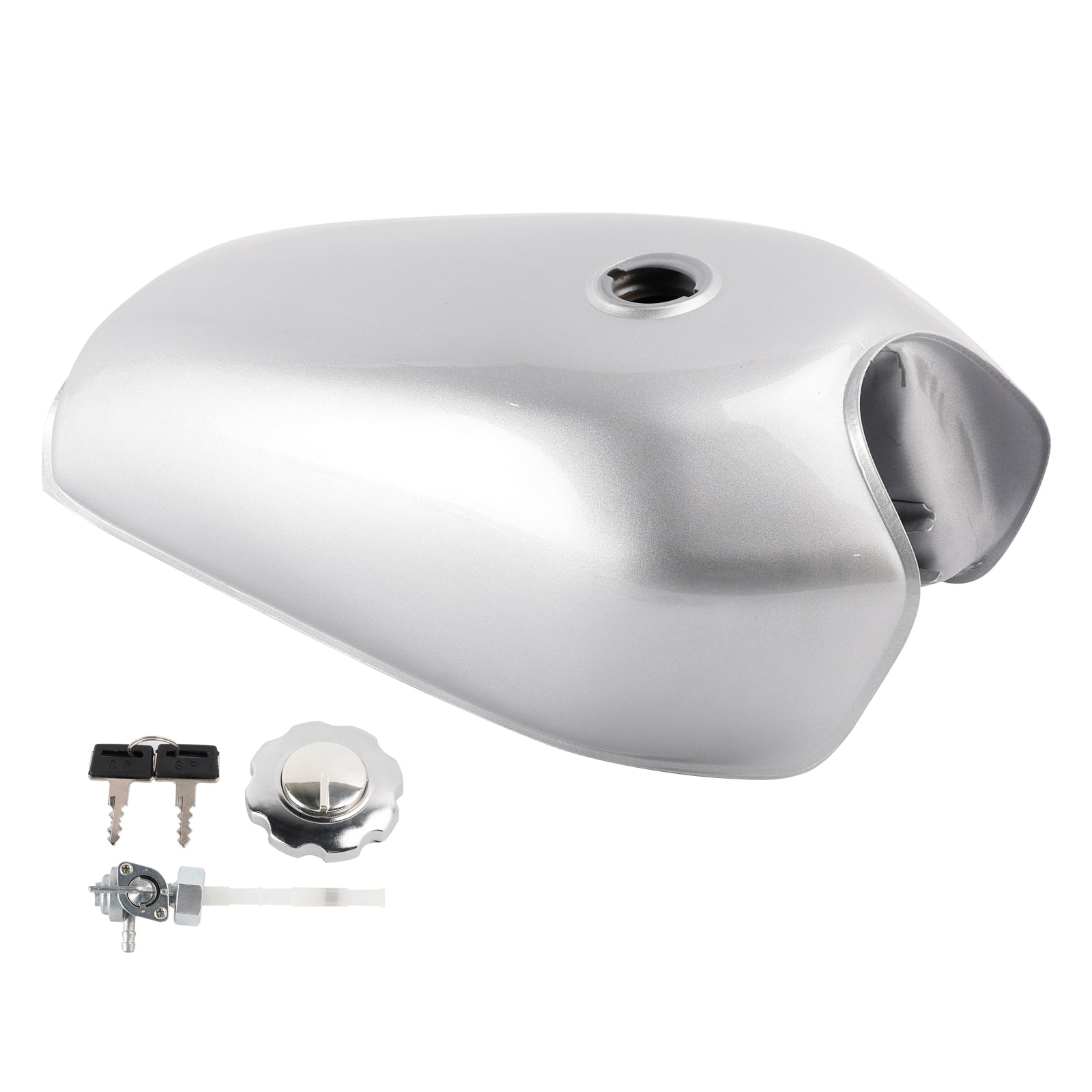 Honda CG 125 Cafe Racer Petrol Fuel Gas Tank 9L / 2.4 Gal Silver