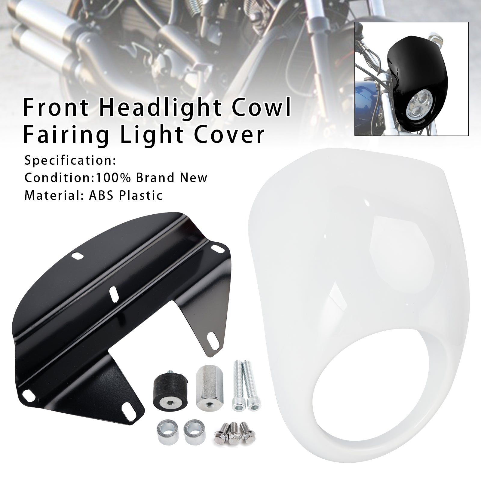 1973-up Sportster Dyna XL 883 1200 FX Headlight Fairing Light Cover
