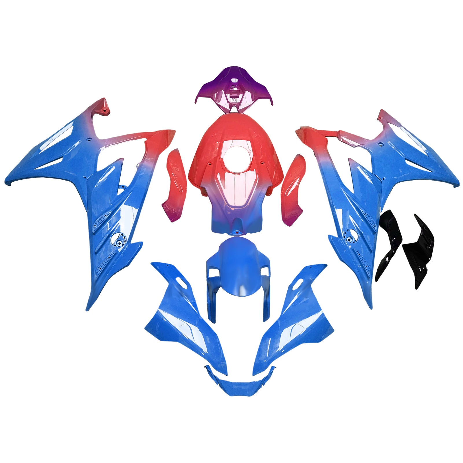 AMOTOPART 2023-2024 BMW S1000RR Kit de carénage violet rose brillant rose brillant