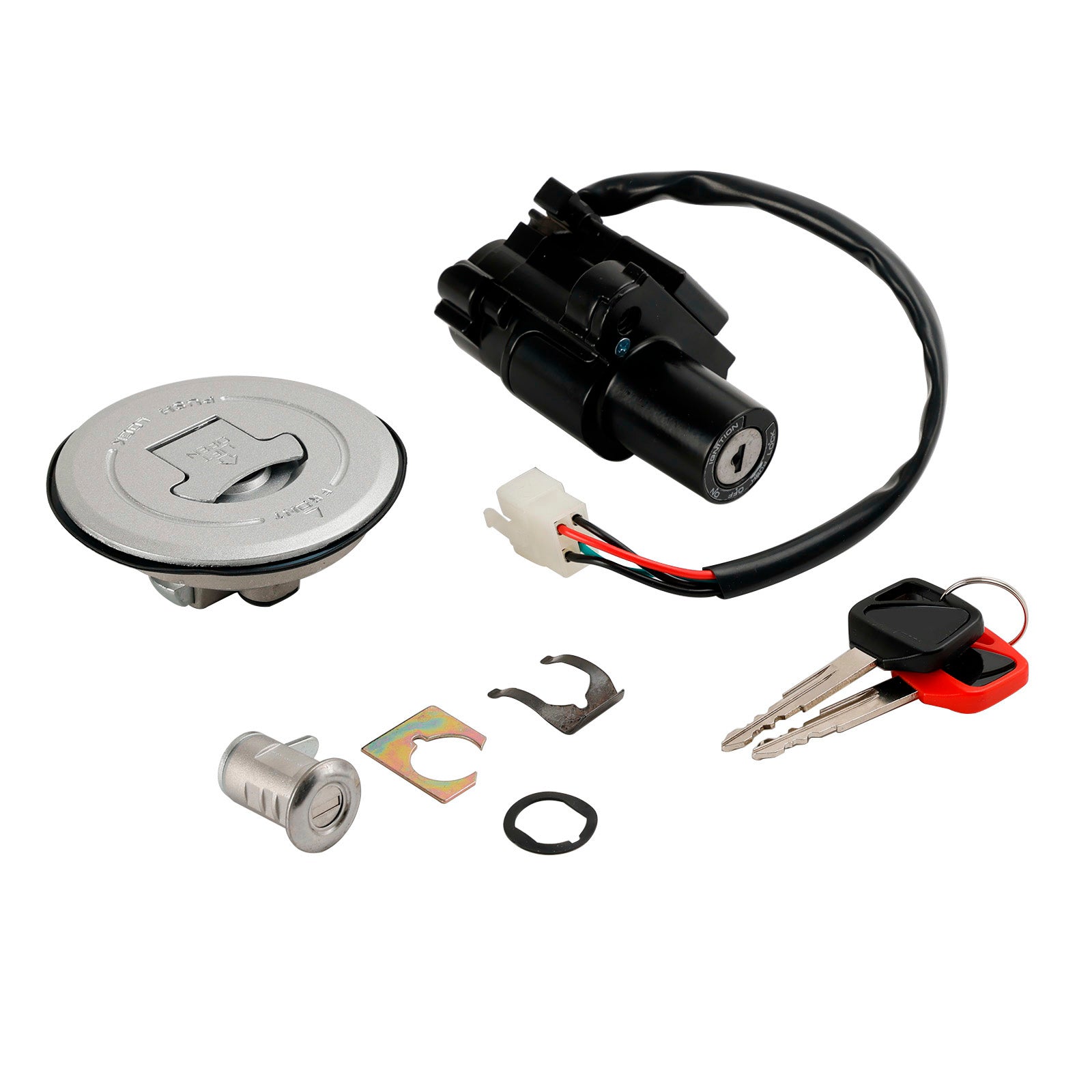 00-07 Honda CB250F Hornet S 600 Spínač zapalování palivové nádrže Sada sedadla sedadla