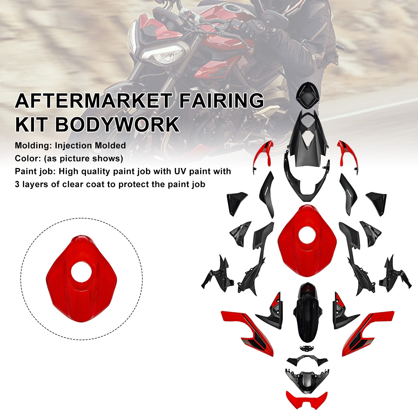 Amotopart 2023–2025 Triumph Street Triple 765 R/RS Verkleidungsset-Kollektion