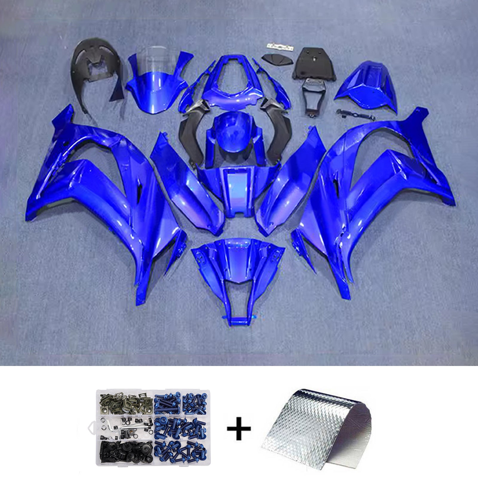 Amotopart 2011-2015 Kawasaki ZX10R Blue Fairing Kit