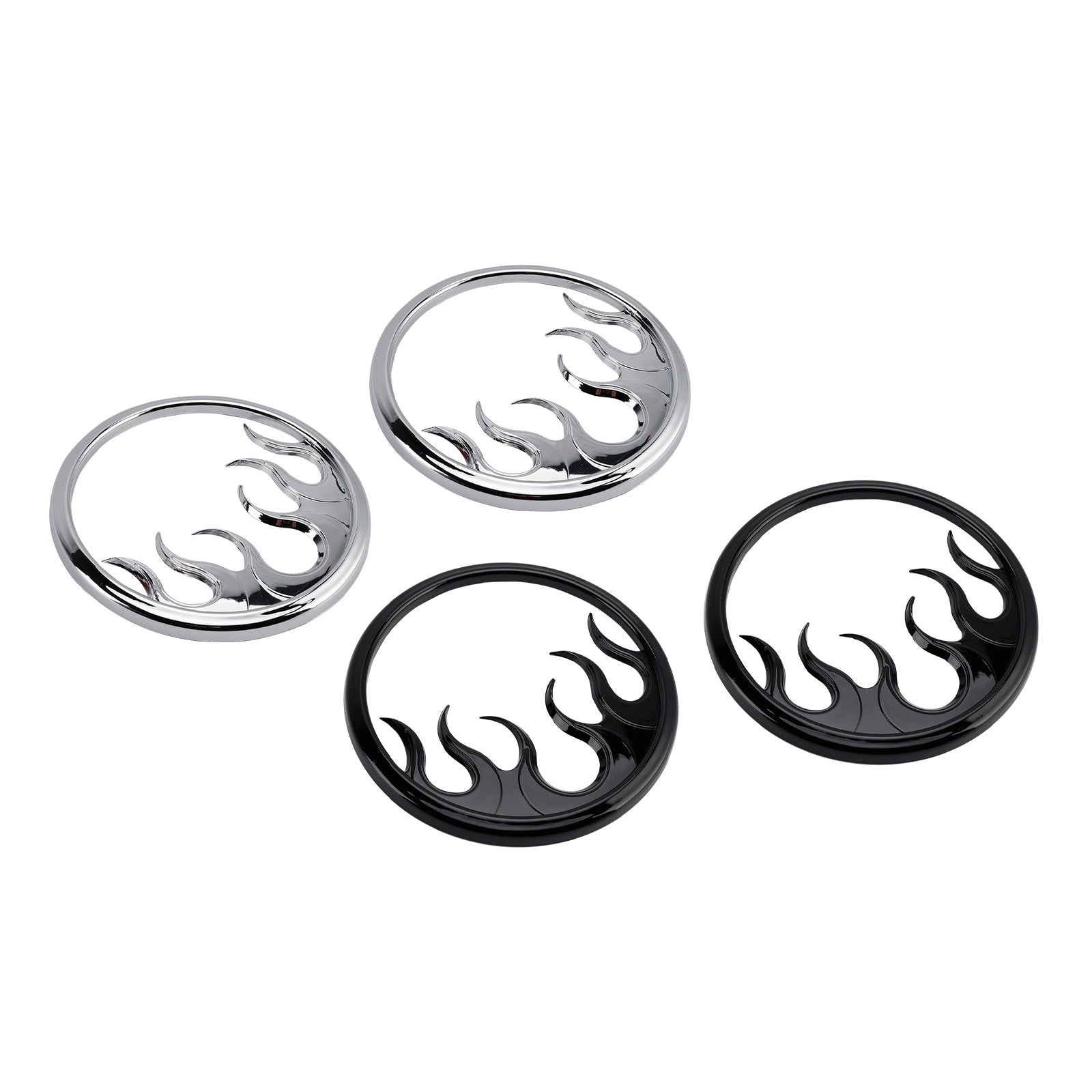 Touring Electra Glide Ultra Classic Flame Speaker Grills Accent Trim Cover