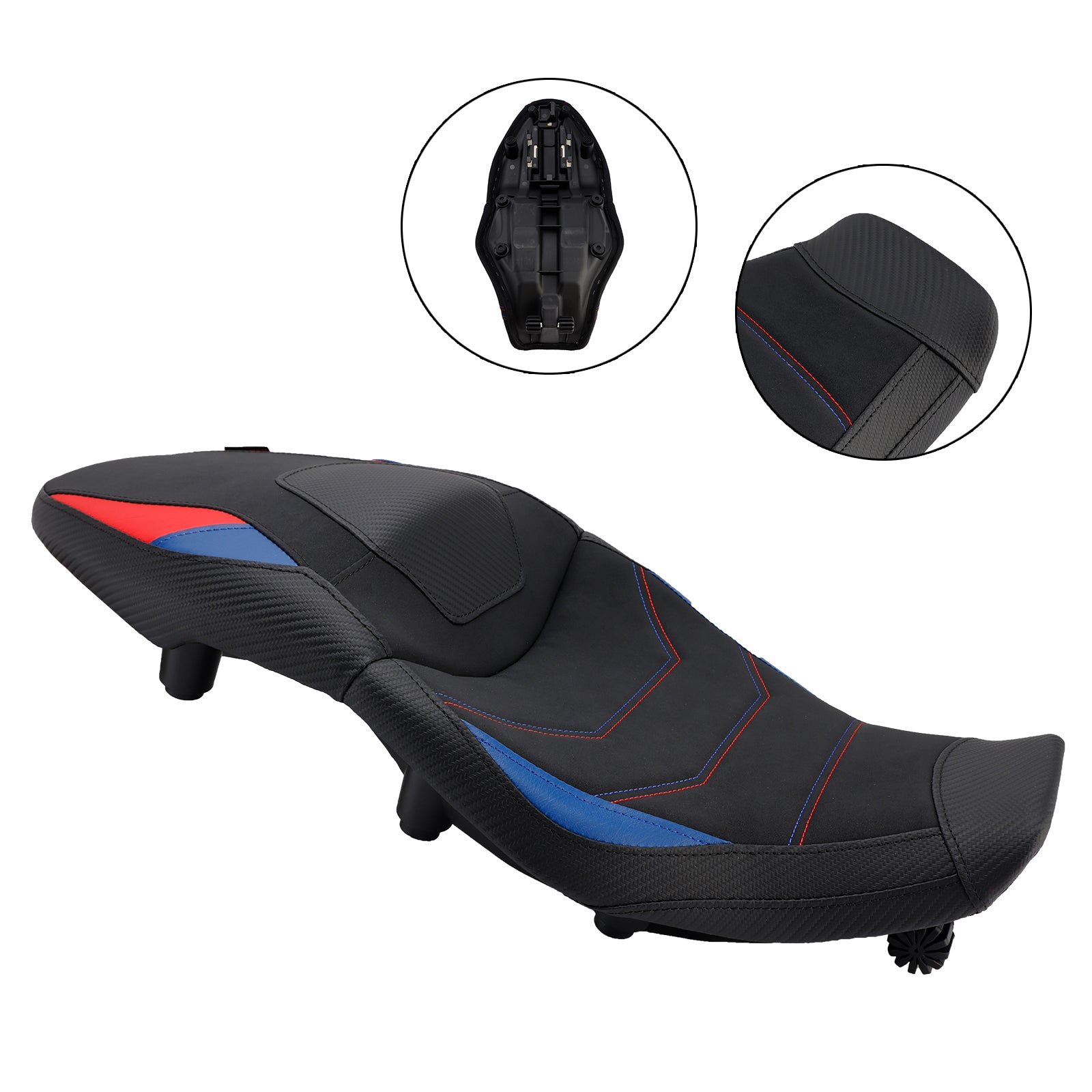 Rider Passenger Seat Front Rear Cushion -40Mm Blue For Bmw S1000Xr 20-24 M1000Xr