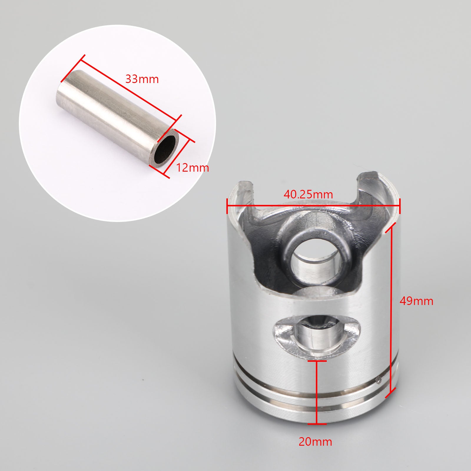 95-04 Honda NH50 Lead Topic ZX50 Live DIO Piston Kit 0.25MM O/S 40.25mm